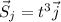 \vec{S}_j = t^3 \vec{j}