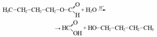 Рівняння реакції добування бутилового естеру метанової кислоти. Рівняння реакції кислотного гідроліз