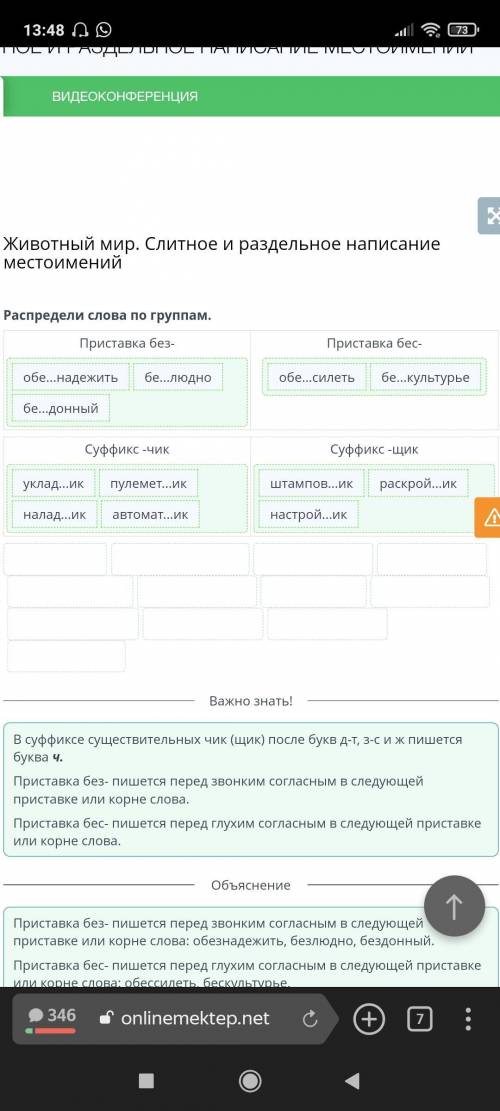 Животный мир. Слитное и раздельное написание местоимений. 1) Укажи ряд, в котором все слова пишутся