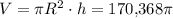 V = \pi R^2 \cdot h = 170{,}368\pi