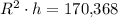 R^2 \cdot h = 170{,}368