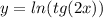 y = ln(tg(2x))