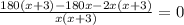 \frac{180(x+3)-180x-2x(x+3)}{x(x+3) }=0