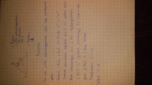 в равнобедренном треугольнике АВС С ОСНОВАНИЕМ АС, УГОЛ равен 120 ГРАДУСОВ. высота треугольника пров