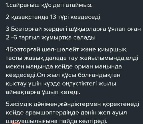 ответить на вопросы по каз яз