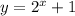 y = {2}^{x} + 1