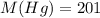 M (Hg)=201