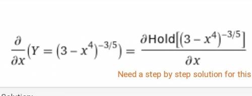 Y=(3-x^4)^(-(3/5)) Найти производную