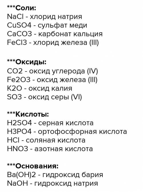 Распределите по классам неорганические соединения и дайте им названия CO2 NaOH HCI CaSO4 CaO H2SO4 F