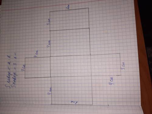 №1)начертить развертку параллелепипеда с ребрами :а=3, в=6, с=4;( в натуральную величину) №2) вычисл