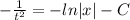 -\frac{1}{t^2} =-ln|x|-C