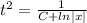 t^2=\frac{1}{C+ln|x|}