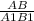 \frac{AB}{A1B1}