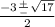 \frac{-3\frac{+}{-} \sqrt{17} }{2}