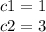 c1 =1 \\ c2 = 3