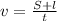 v=\frac{S+l}{t}