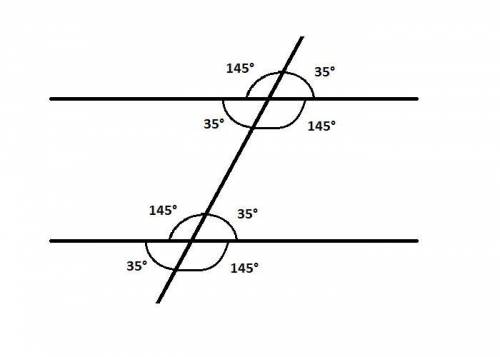 Найдите все углы, образованные при пересечении двух параллельных прямых и секущей , если а) один из