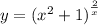 y = {( {x}^{2} + 1) }^{ \frac{2}{x} } \\