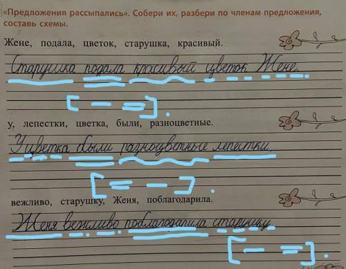 Нужна ваша в задание,составили предложение теперь разобрать по членам предложения и составить схемы.