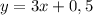 y=3x+0,5