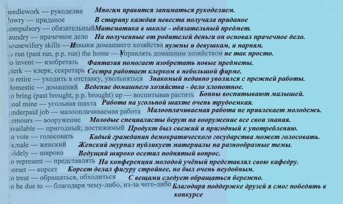 Сделать с каждым словом по 1 предложение каждом на русском у меня больше нет ​