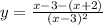 y=\frac{x-3-(x+2)}{(x-3)^2}