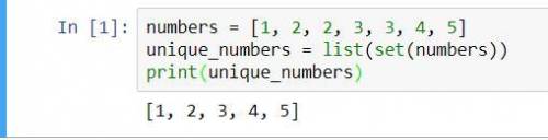 Напишите программу на Python, которая берет список и возвращает новый список с уникальными элементам