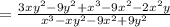 = \frac{3xy^{2} - 9y ^{2} + x ^{3} - 9x ^{2} - 2x ^{2}y}{x ^{3} - xy^{2} - 9x ^{2} + 9y ^{2}}