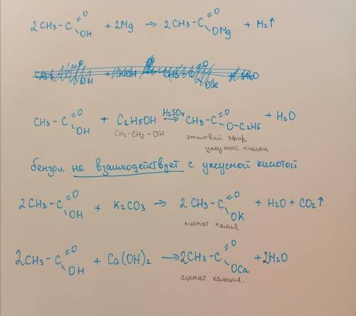 НУЖНО КАК МОЖНО СКОРЕЕ С какими из перечисленных веществ: магний, гидроксид кальция, этанол, бензол,