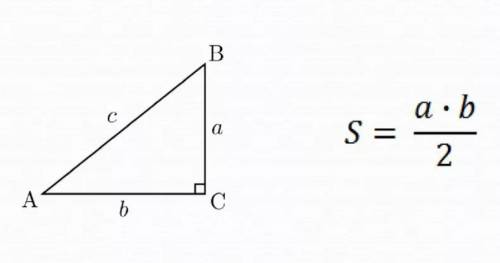Найти площадь прямоугольного треугольника с катетами 9 см и 10 см ​