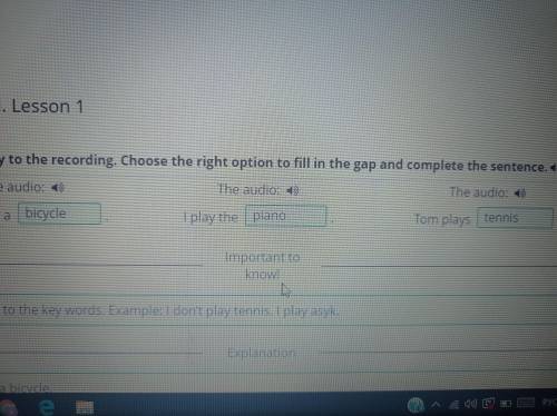 Listen carefully to the recording. Choose the right option to fill in the gap and complete the sente