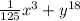 \frac{1}{125} x {}^{3} + y {}^{18}