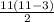 \frac{11(11-3)}{2}