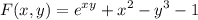 \displaystyle F(x,y) = e^{xy}+x^2-y^3-1