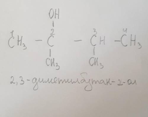 2 3 диметилбутанол 2 структурная формула та назвами