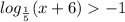 log_{ \frac{1}{5} }(x + 6) - 1