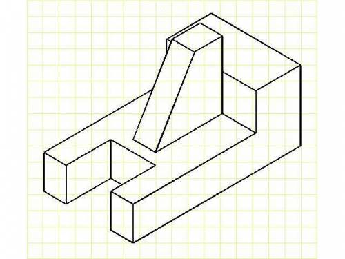 Надо найти аксонометрический вид детали