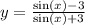 y = \frac{ \sin(x) - 3}{ \sin(x) + 3 } \\