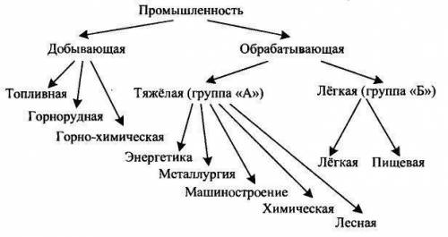 Определите сходства и различия между добывающими и перерабатывающими отраслями