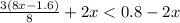 \frac{3(8x-1.6)}{8}+2x