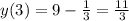 y(3) = 9 - \frac{1}{3} = \frac{11}{3} \\