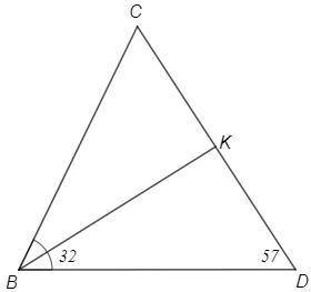 1.Дан равнобедренный треугольник MBK, MK- основание. Сторону MB продолжили и на полученной прямой от
