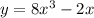 y = 8 {x}^{3} - 2x