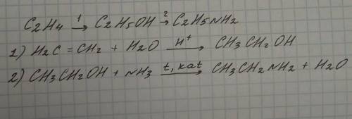 написать цепочку превращения этилена в этиламин