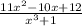 \frac{11x^{2} -10x+12}{x^{3}+1 }