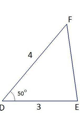 побудувати трикутник за двома сторонами 3 сантиметра 4 сантиметра и кутом 50 градусов очень нада ​