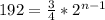 192 = \frac{3}{4} *2^{n-1}