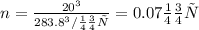 n = \frac{20г}{283.8г/ моль} = 0.07моль