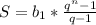 S=b_{1}*\frac{q^n-1}{q-1}