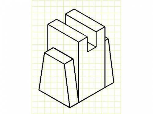 По двум видом построить третий,выполнить наглядное изображение в изометрической проекции